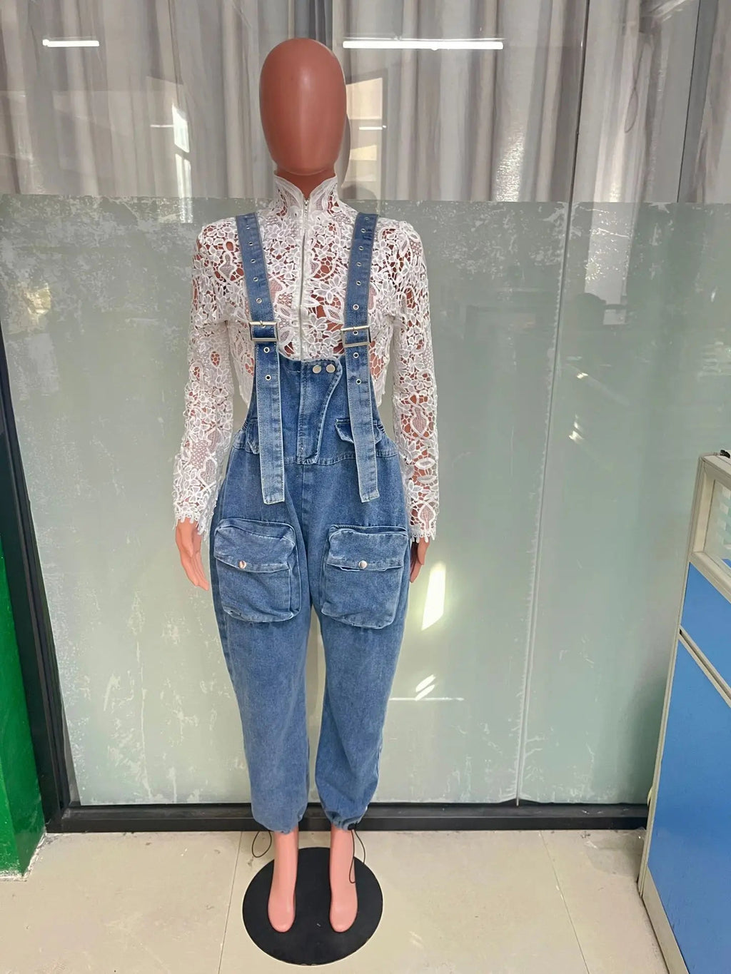 Women Jumpsuits Suspenders Jeans Pant One Piece Demin Overalls Y2k Streetwear Wide Leg Long Pant Casual Loose Rompers Mom Aviola