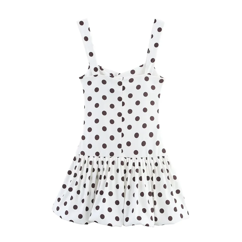 BM&MD&ZA202 French balloon version polka dot print suspender dress short skirt summer new women's clothing Aviola