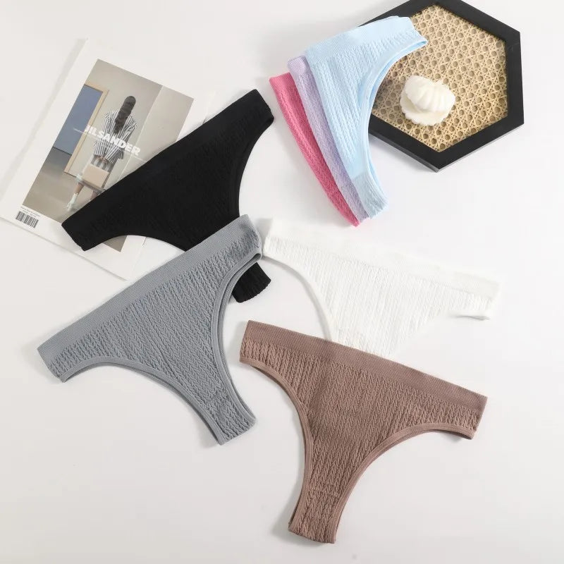 3Pcs/Set Seamless Panties Women Low Waist Briefs Soft Underwear Solid Color Sexy Lingerie Female Underpants Stretch Panty Aviola