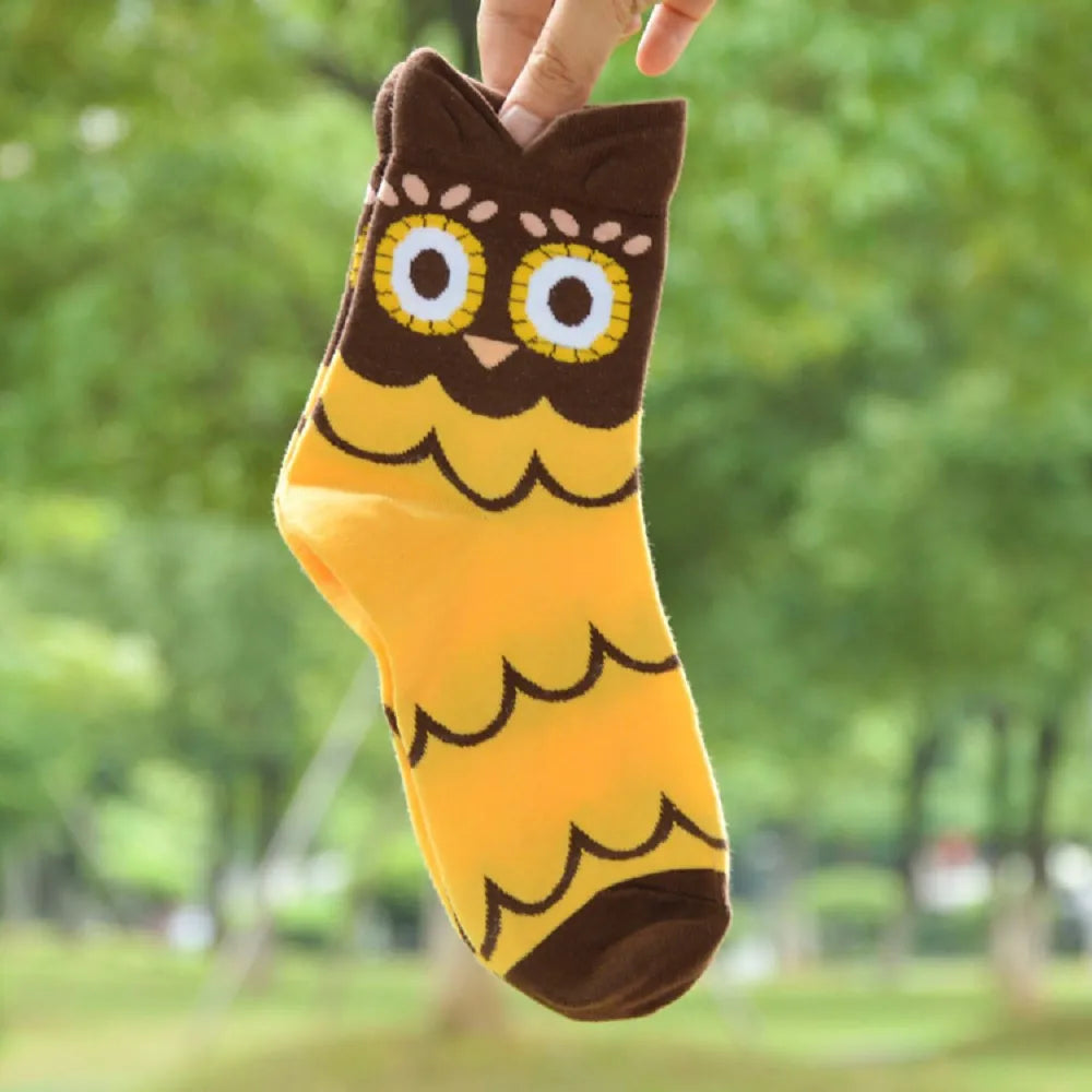 5 Pairs Socks Korea Style Cute Animal  Socks Cartoon Cotton Lady Short Socks Aviola