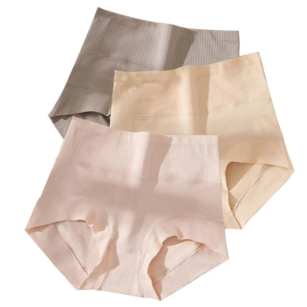 3pcs/Set Plus-size Panties for Women Full Coverage Cotton Lady Breathable Underpants Comfortable Soft Underwear Aviola