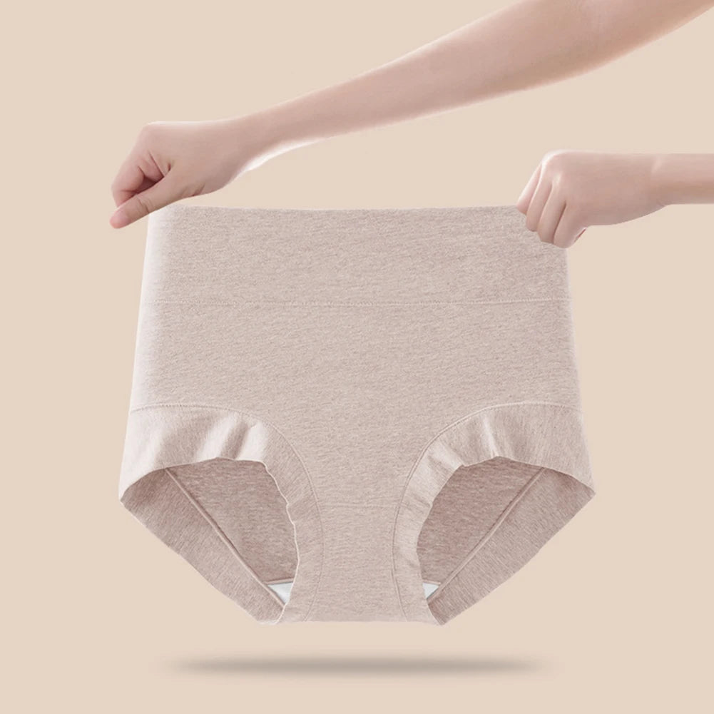3pcs/Set Women's High-Waisted Cotton Panties Girls'S Briefs Comfortable Breathable Female's Lingerie L-XXL Ladies Underwear Aviola