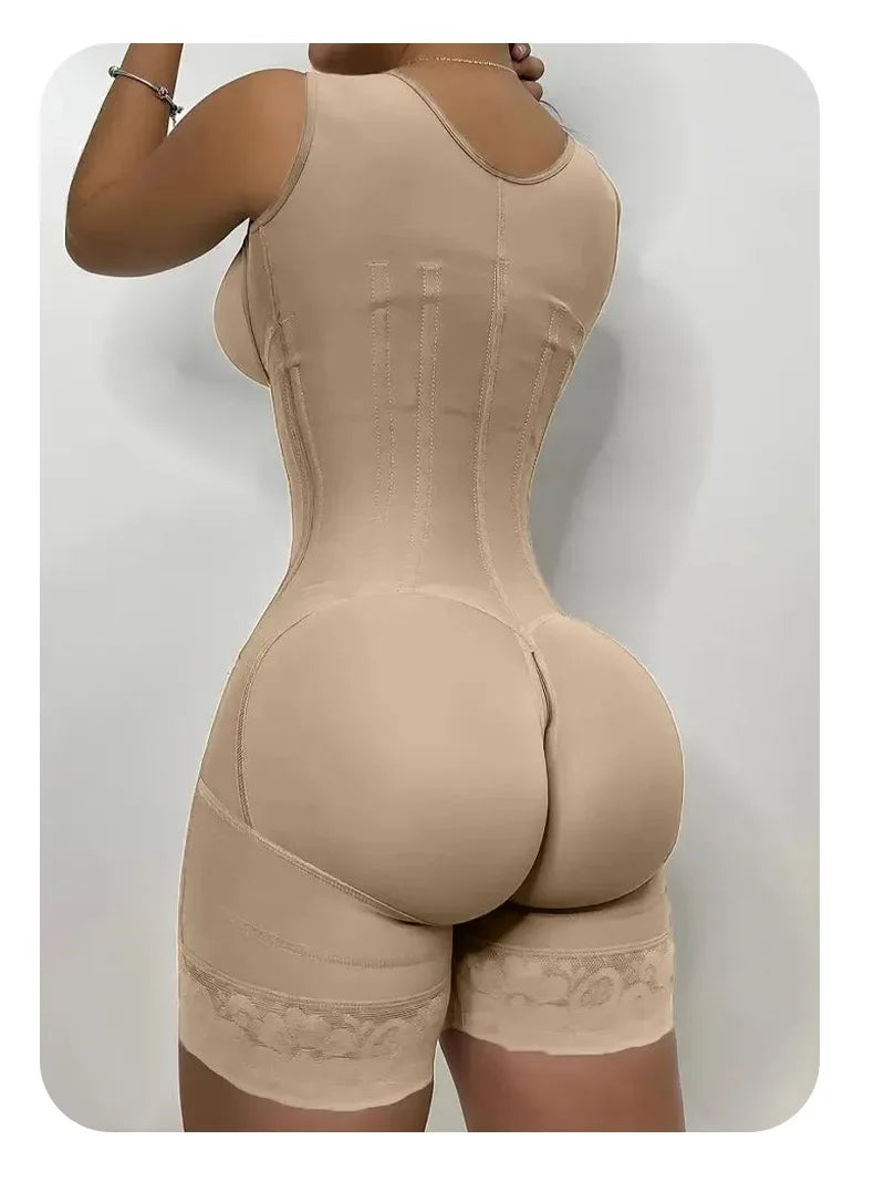 Body Shaper Women Colombian Fajas Shapewear Bodysuit 9-bone High Compression Girdles Double Tummy Control Full Body Open Crotch Aviola