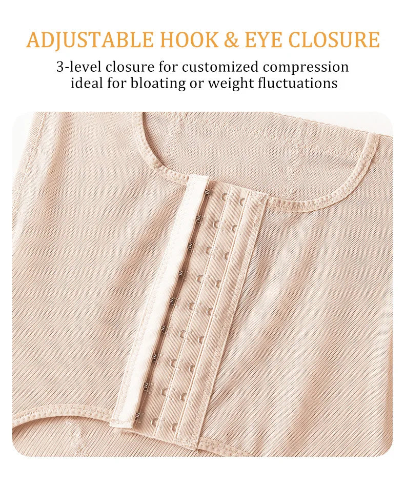Women’s Waist Control Shapewear Panty with 3-Row Hooks Double Tummy Compression Mesh Butt Lifter High Waist Slimming Body Shaper Aviola
