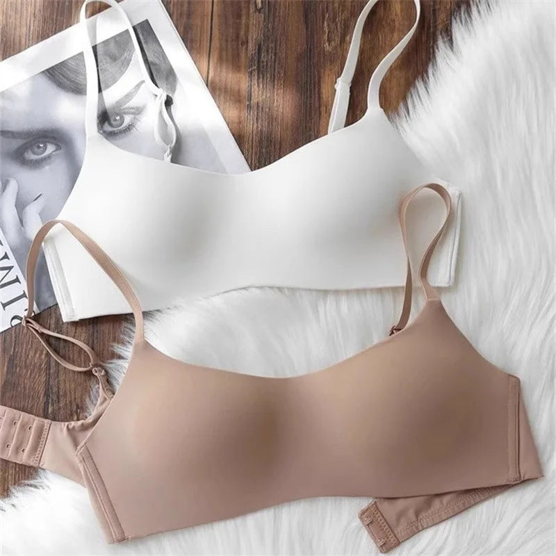 3Pcs/Lot Non-wire Push Up Bras For Women Seamless Underwear Female Sexy Lingerie 1/2 Cup Non-detachable Brassieres Aviola