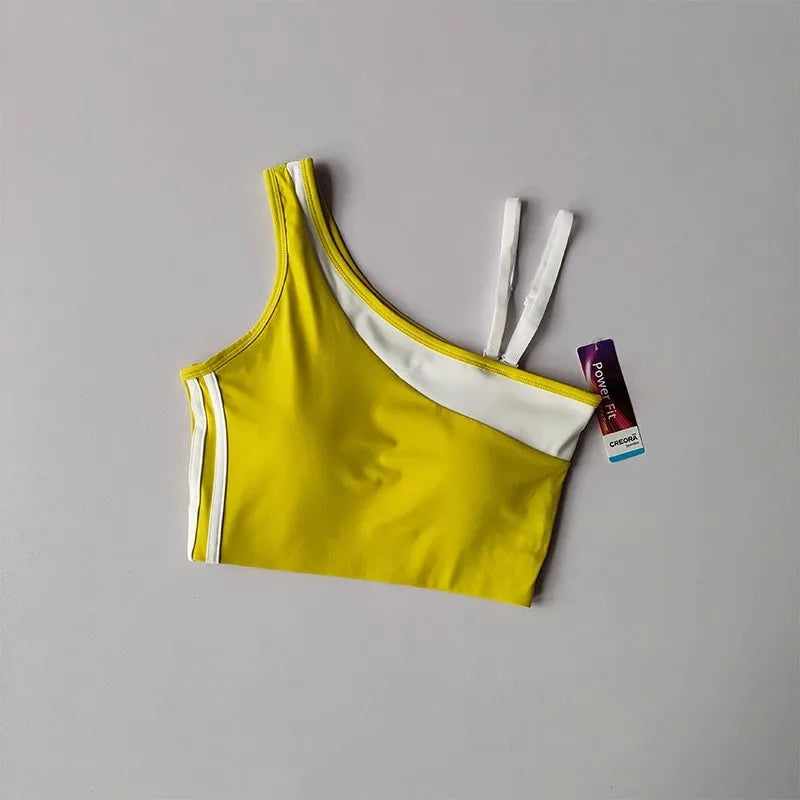 2 Pieces Yoga Suit for Women Splicing Color Fitness Gym Clothes Halter Sports Bra Matching Impact Shorts Workout Sets Gym Outfit Aviola