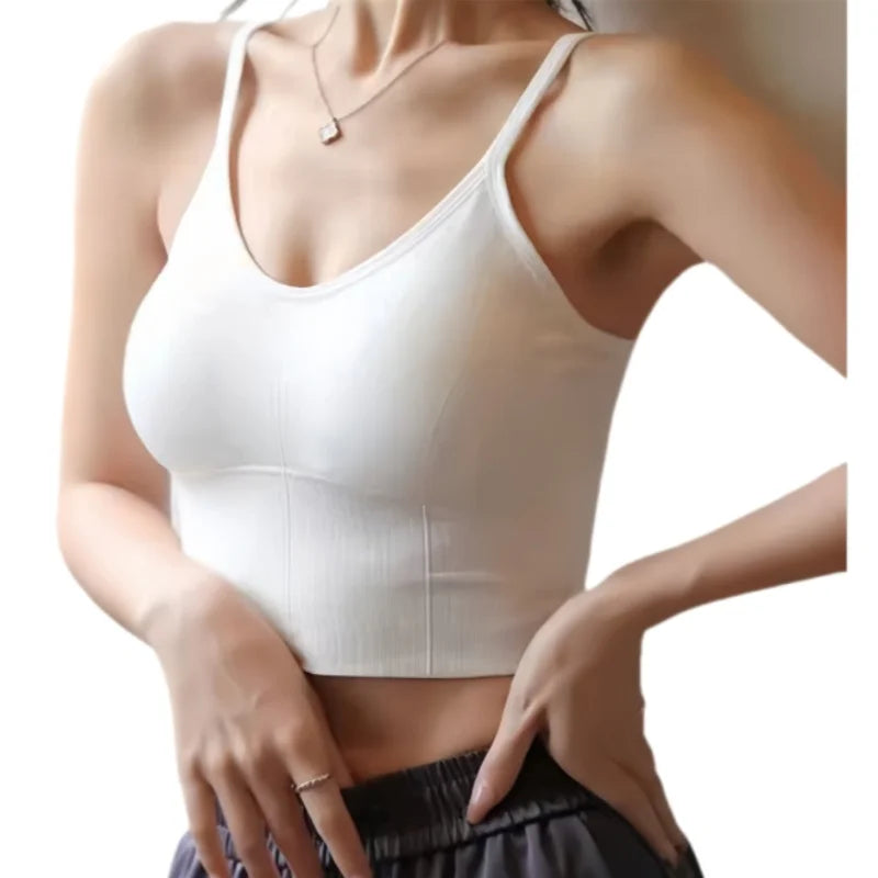 Women Tops Seamless Bra Tube Top Fitness Crop Top Comfort Underwear Female U Back Sexy Lingerie Padded Camisole Aviola