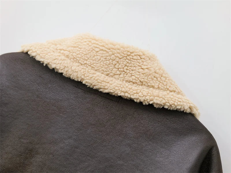 RARF 2024 Autumn/Winter new European-style women's warm and thick double-sided lapel long-sleeved jacket jacket Aviola