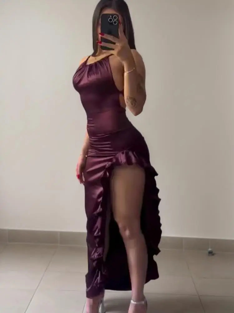Cross-border dress summer senior sense Y2K sexy halter Spice Girl dress Aviola