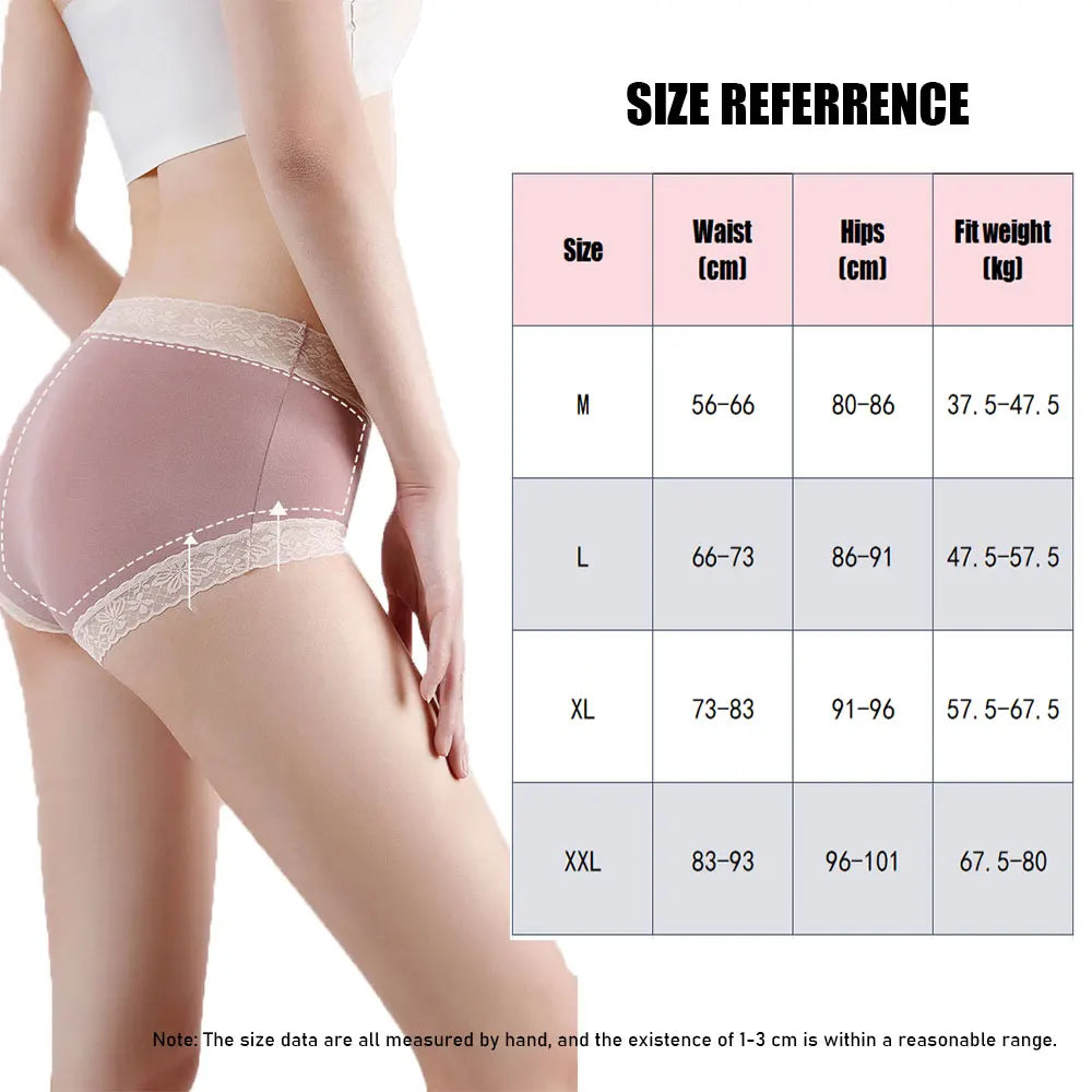 3PCS Cotton Size M-XXL Women's Panties Sexy Fashionable Women's Underwear Ladies lace Comfortable Briefs Girl's Lingerie Aviola