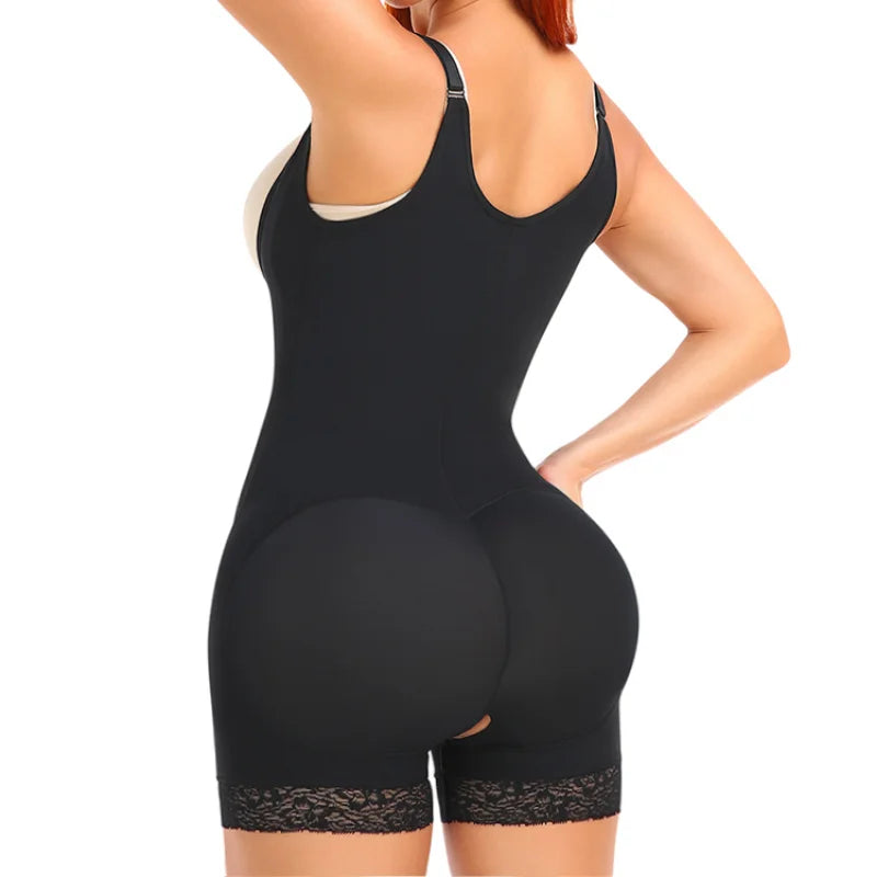 Women's Shapewear Bodysuit  Slimming  Butt Lifter Full Body Shaper Bbl Tummy Control Open Crotch Ziper Design Fajas Reductoras Aviola