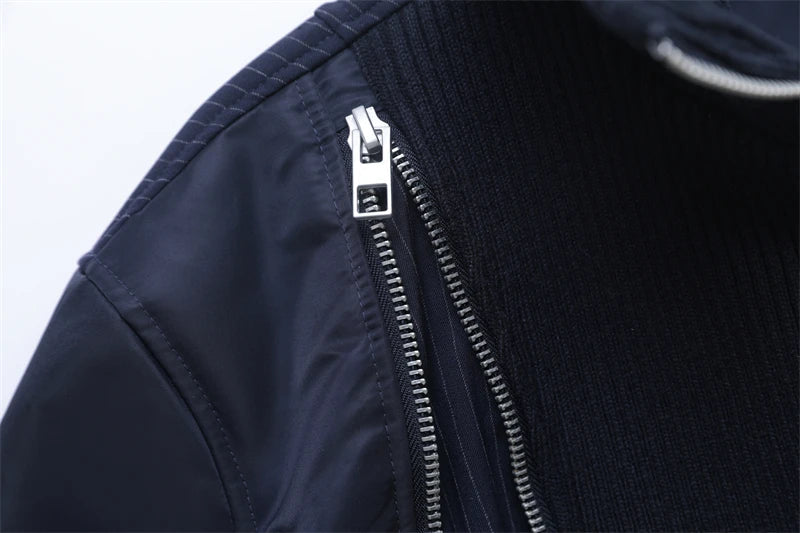 RARF 2024 new women's zipper stitching bomber jacket clip cotton jacket stitching women's top Aviola