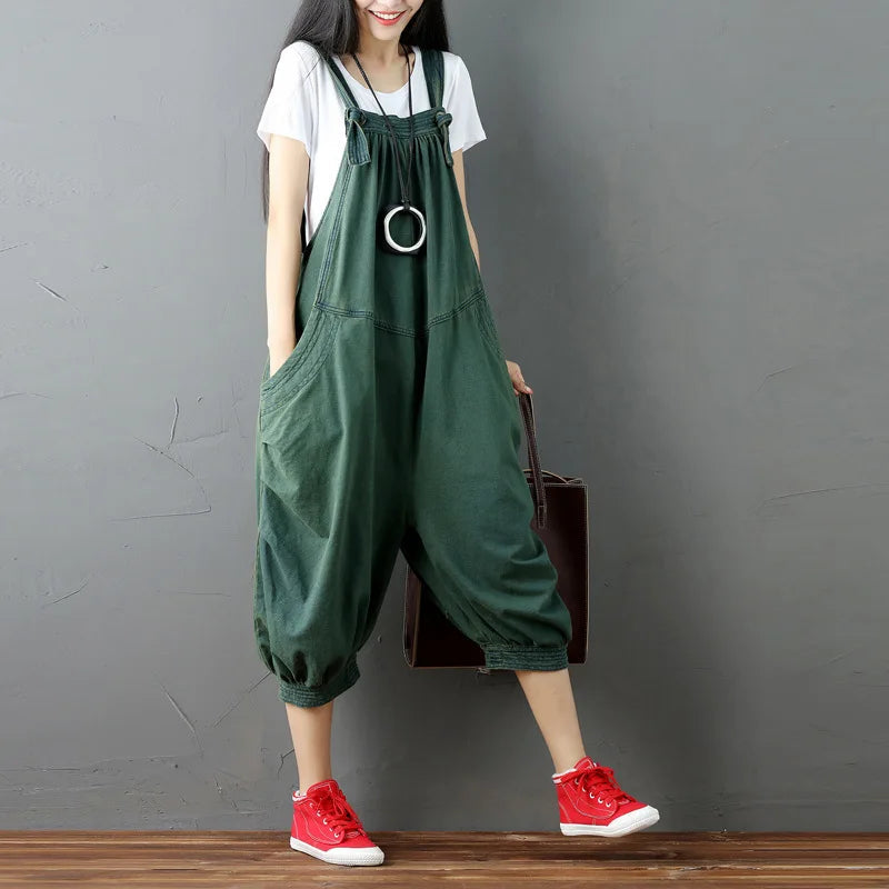 Jumpsuits Women Denim One Piece Mom Jeans Overalls Wide Leg Long Pants High Waist Rompers Y2k Streetwear Work Casual 2025 Aviola