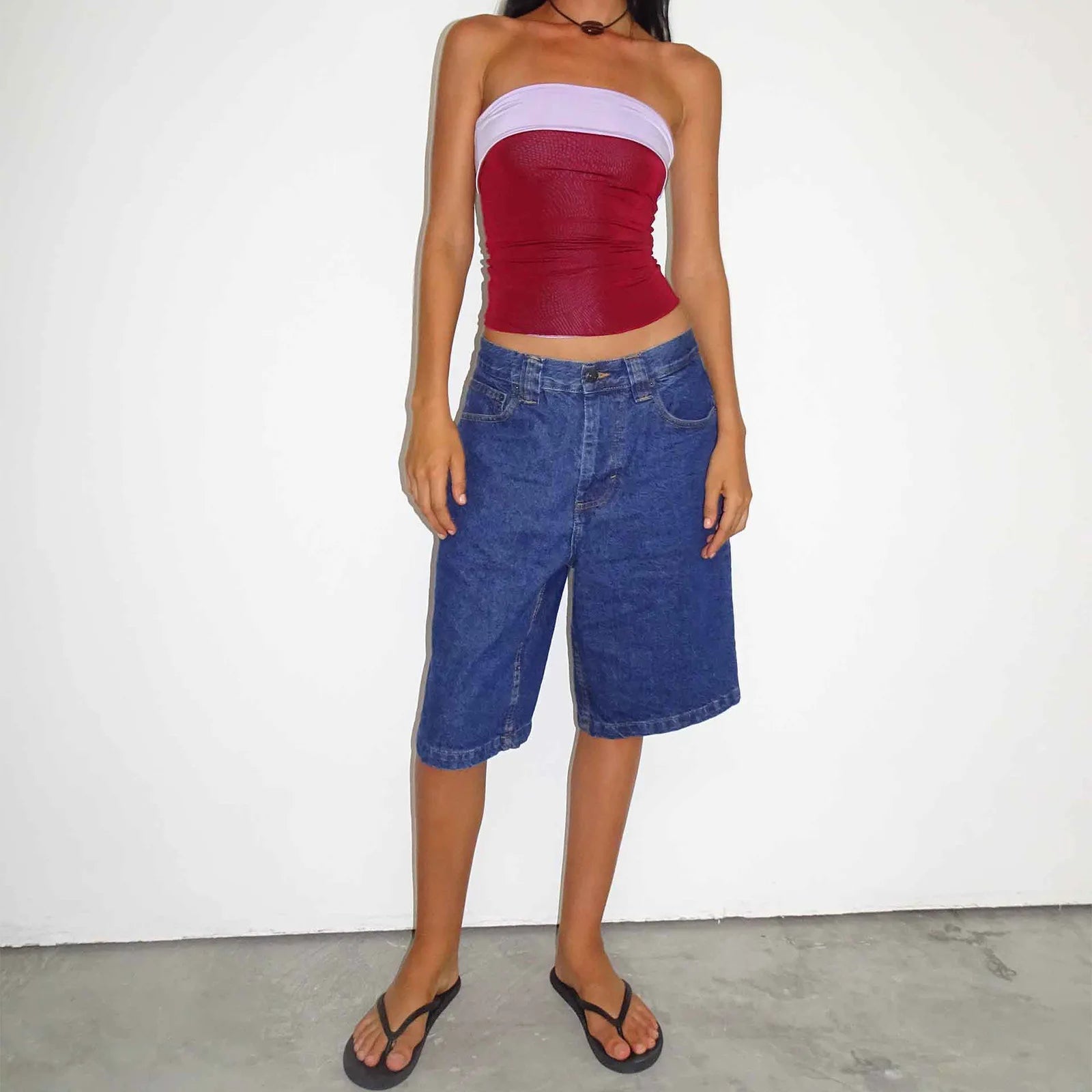 Denim Pant Women Wide Leg Jeans Calf Length Pants High Waist Straight Trousers Y2k Streetwear Mom Jeans Casual Loose Summer Aviola