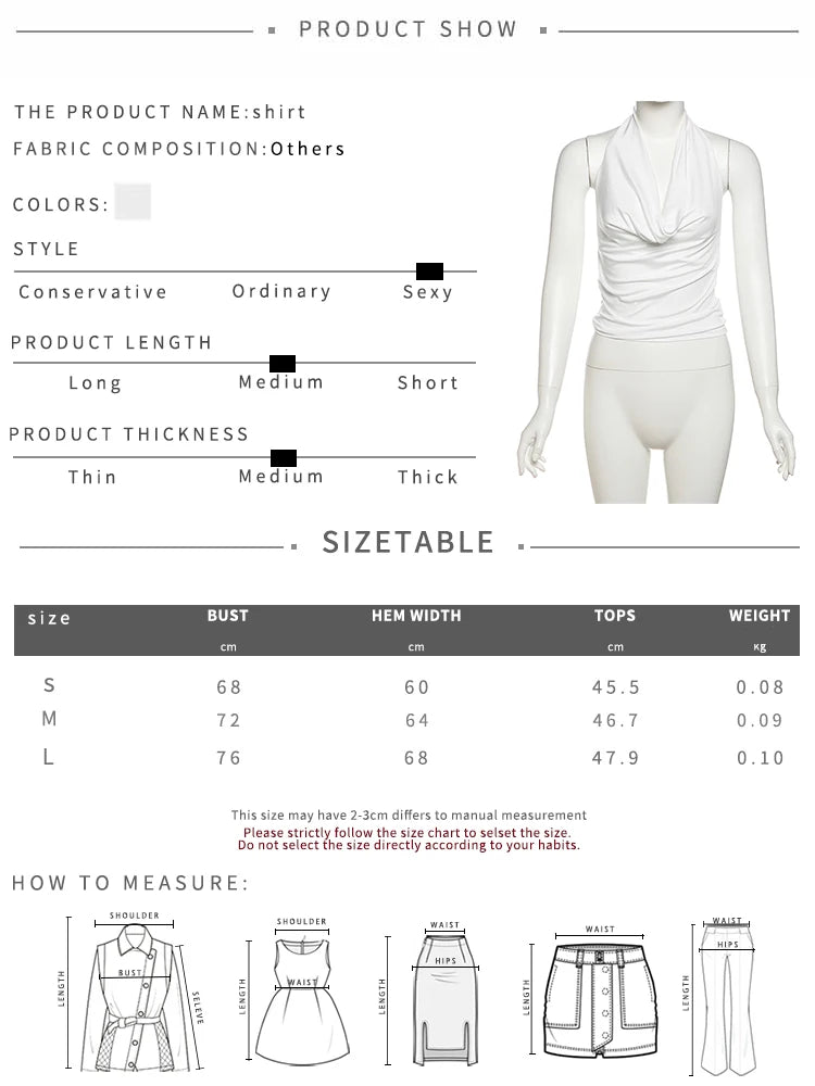 Nibber Swing Collar Vests Women Backless Halter Folds Skinny Street Versatile Daily Fashion Sexy Summer Temperament Mini Tops Aviola