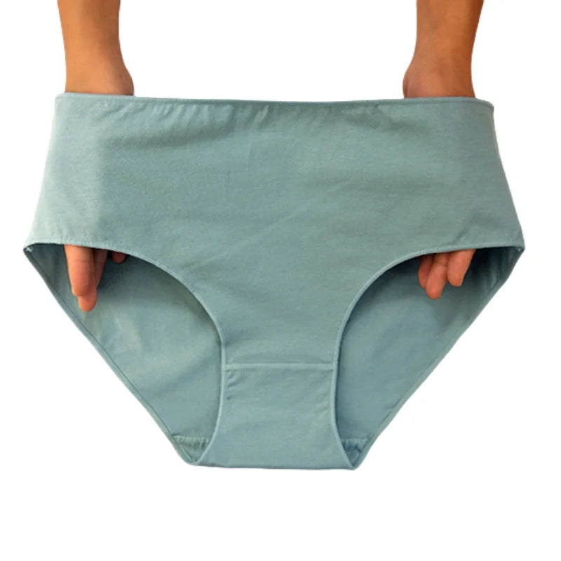 3Pcs/Set Cotton Panties Women High Waist Briefs Breathable Comfort Underwear Female Underpants Solid Color Intimates M-2XL Panty Aviola