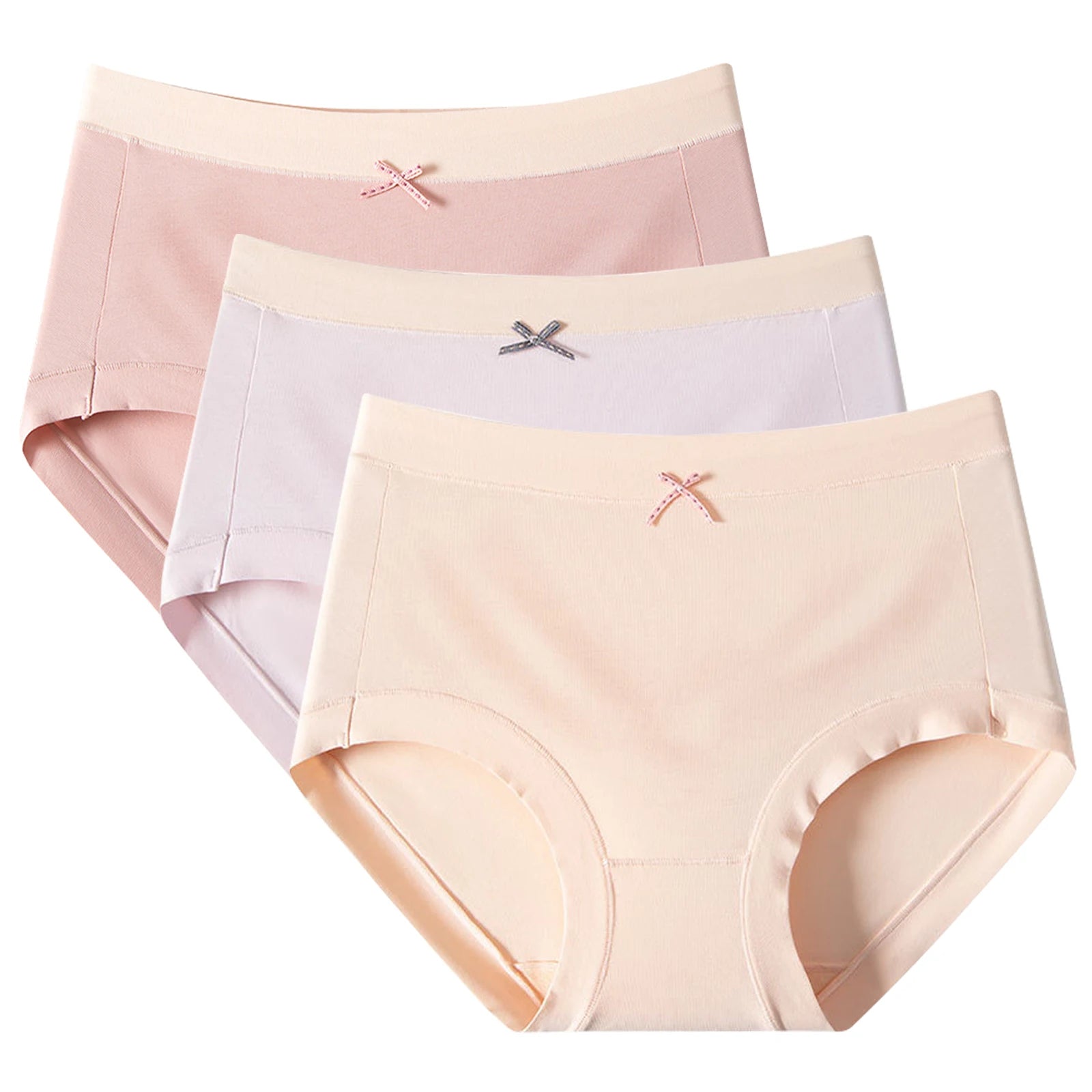 3pcs/Set Women's Cotton Panties Lady Panty Briefs Comfortable Soft Breathable Elastic Underwear Girl Underpants Aviola