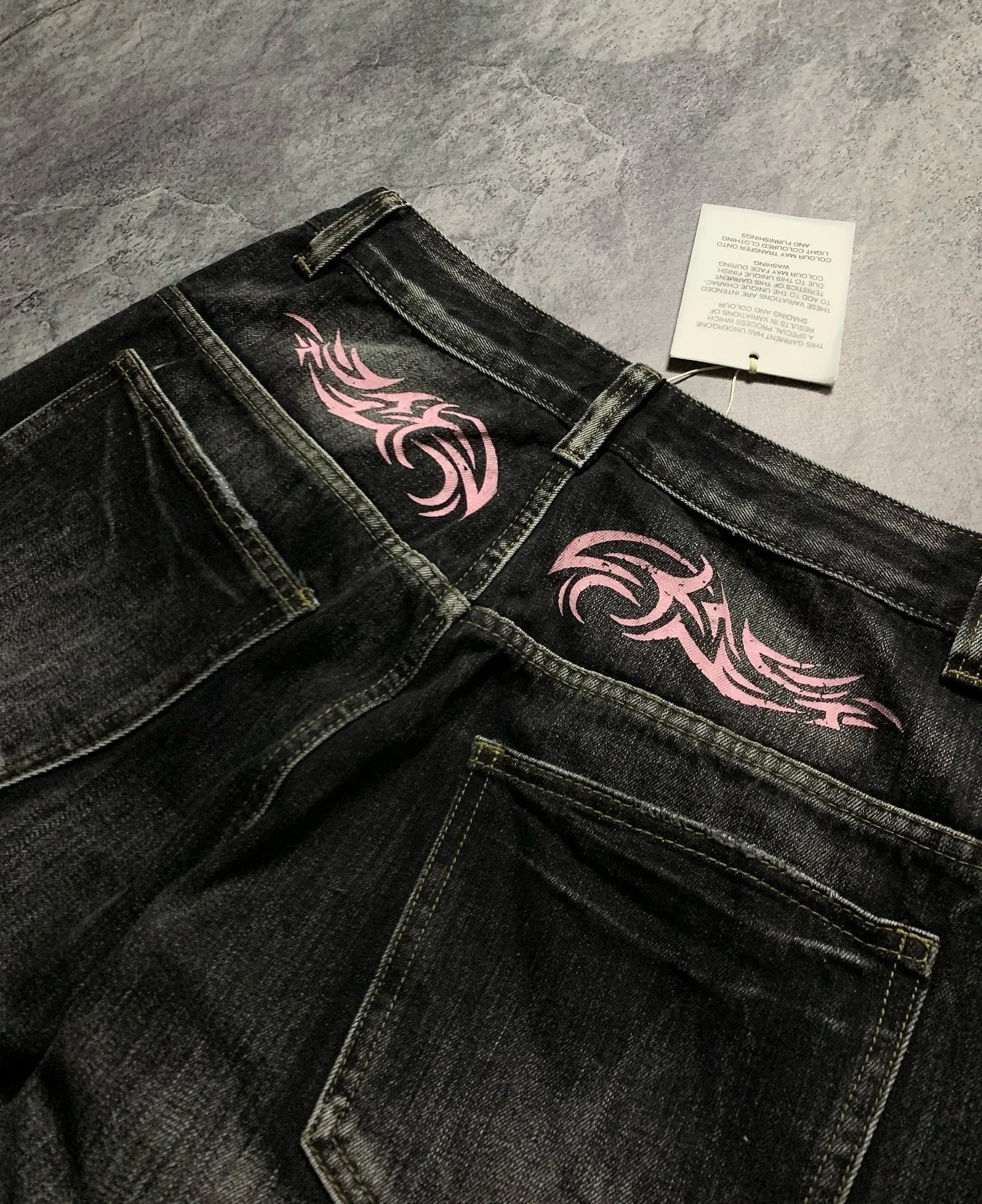 Denim Pant Women Jeans Wide Leg Long Pants Hole High Waist Straight Trousers Y2k Streetwear Print Mom Jeans Casual Loose 2025 Aviola