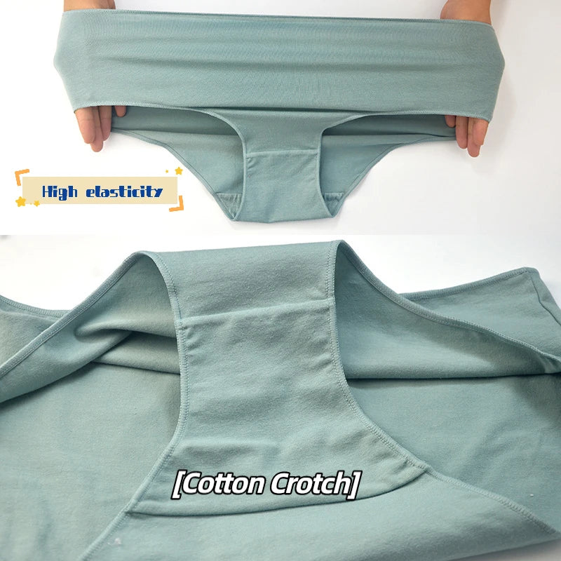 3pcs/Set Cotton Women's Panties Elastic Soft Panties Ladies Underwears Breathable Sexy Comfortable Mid Waist Briefs Lingerie Aviola