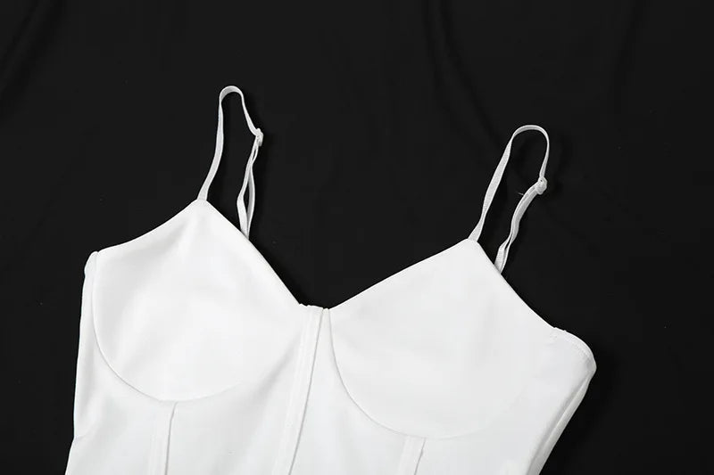 MEXZT Y2K Irregular White Tank Top Women Sexy Lace Ruffles Backless Black Corset Summer Gyaru Streetwear Grunge Bandage Camis Aviola