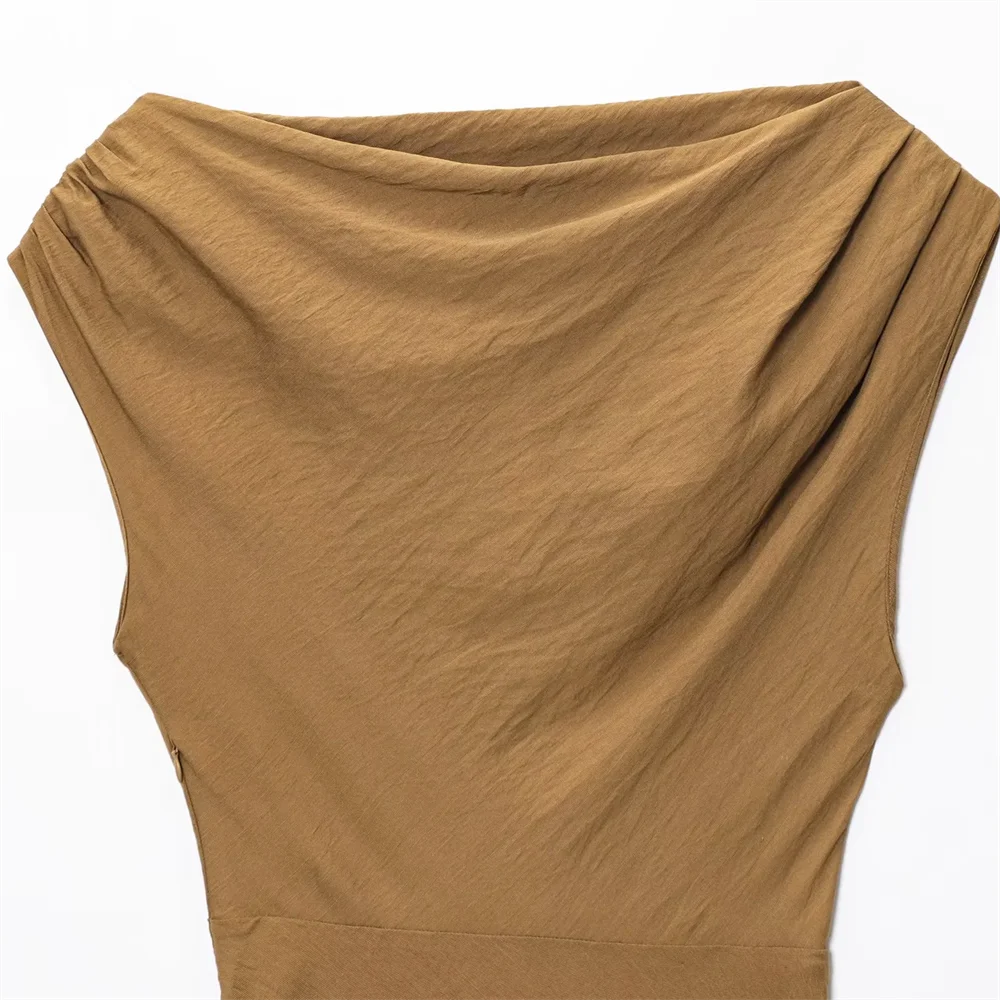 BM&MD&ZA2025oblique shoulder asymmetrical A-line short commuting temperament simple off-shoulder dress short skirt female Aviola