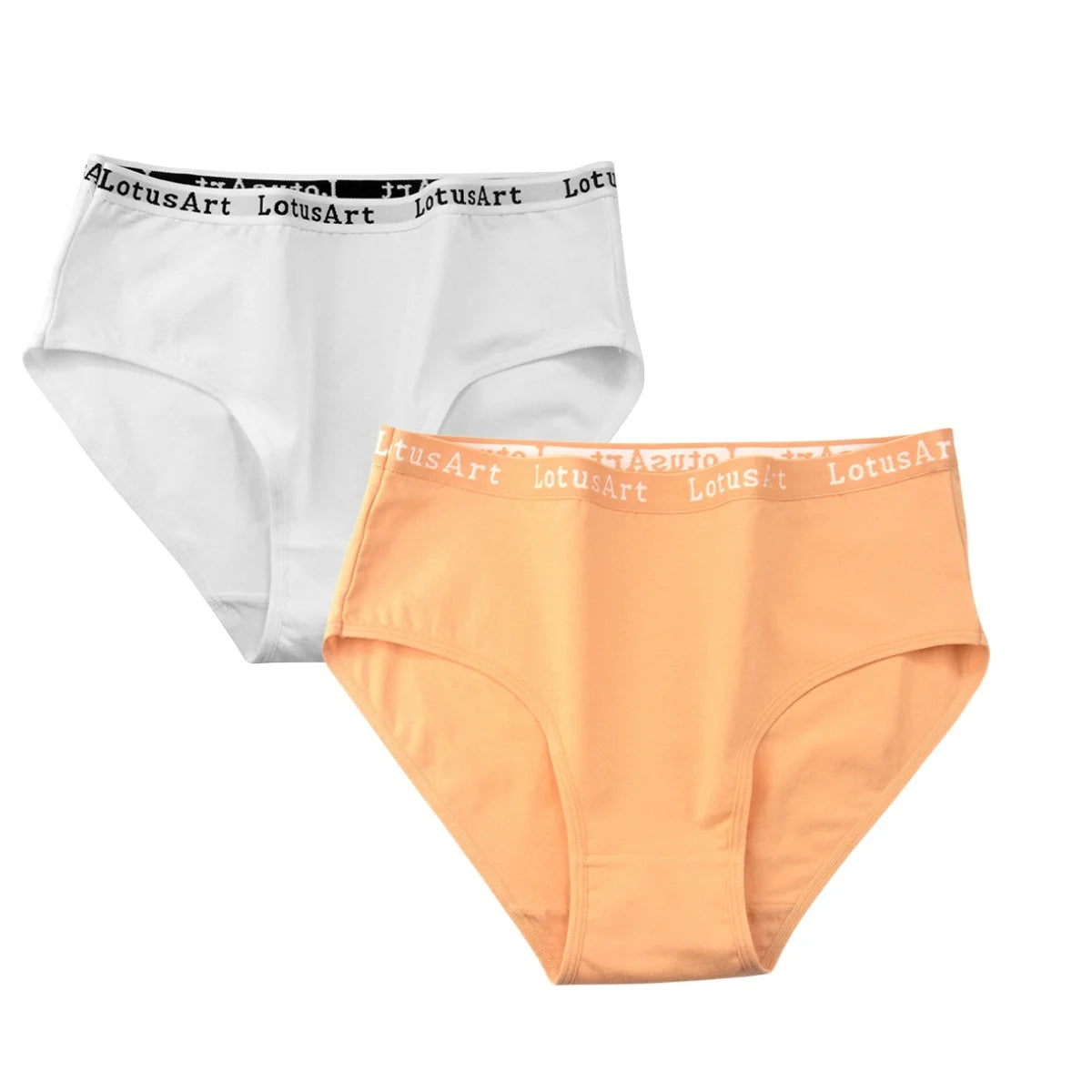 2PCS/Set Cotton Panties Women High Waist Briefs Solid Color Pantys Female Intimates Comfot Breathable Lingerie M-2XL Underpants Aviola