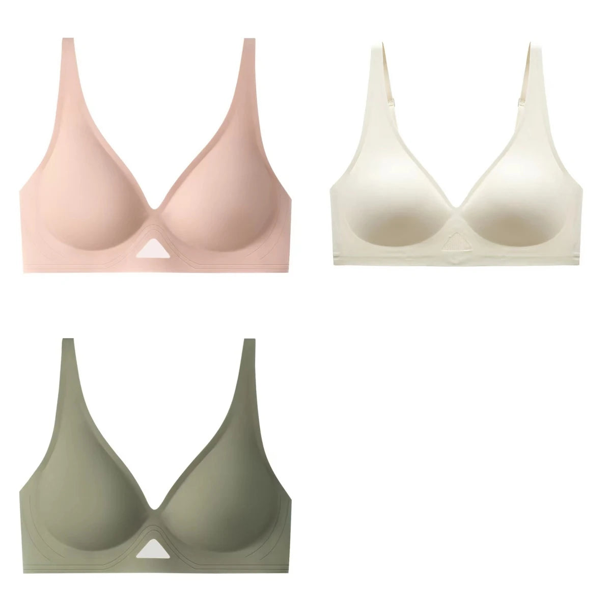 3pcs/Lot Seamless Bras for Women Push Up Brasiere Deep V Bralette Comfort Nonwire Underwear Female Invisible Bra Sexy Lingerie Aviola