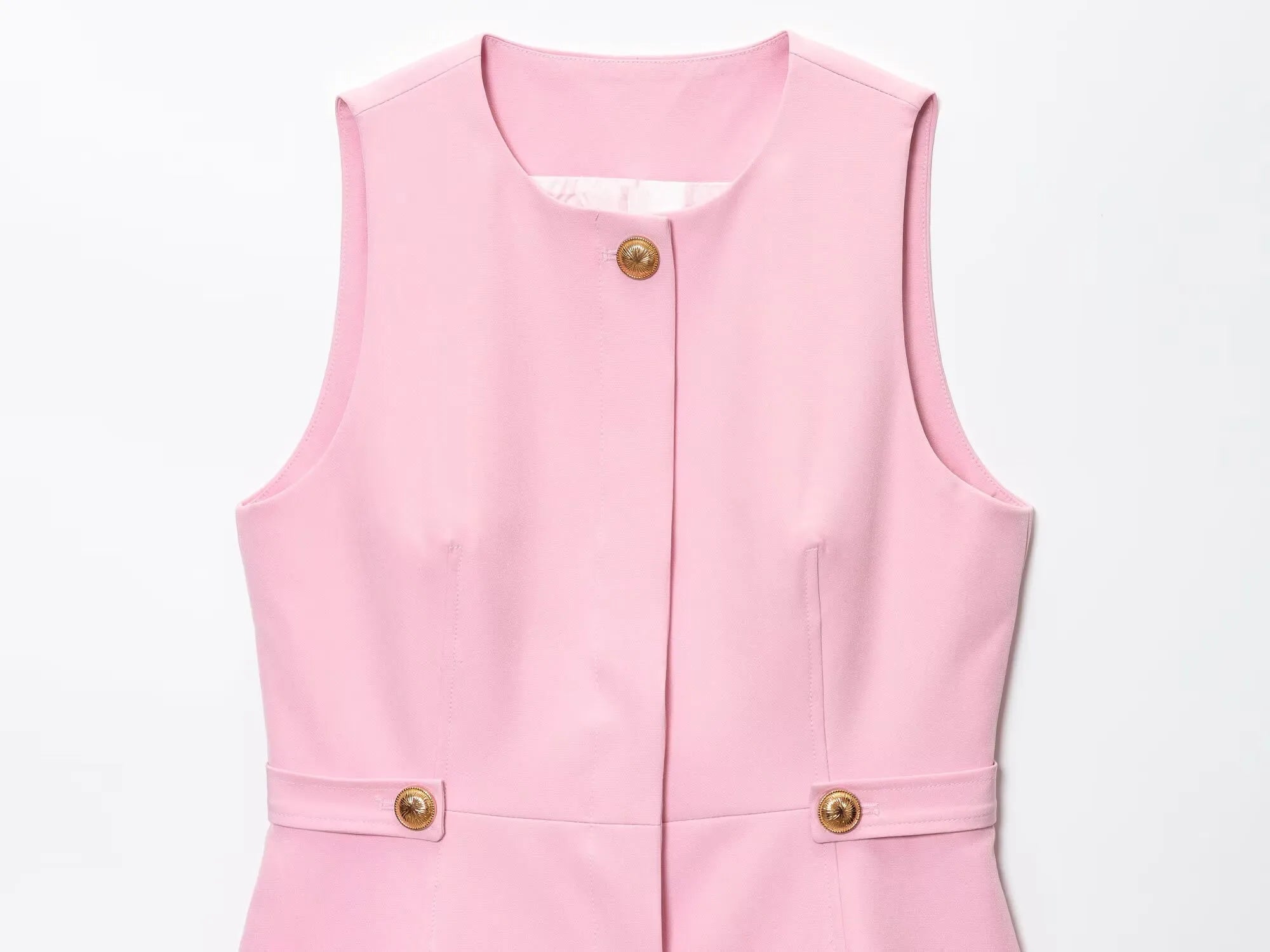Elegant High Waist Slim Flared Pants Set with round Neck Sleeveless Vest Top And Short Skirt Hem for Women Aviola