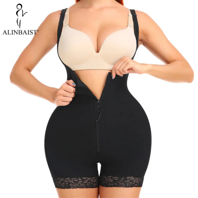 Women's Shapewear Bodysuit  Slimming  Butt Lifter Full Body Shaper Bbl Tummy Control Open Crotch Ziper Design Fajas Reductoras Aviola
