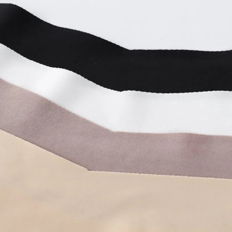 4Pcs/Set Seamless Panties Women Low Rise V-Shaped Briefs Ice Silky Quick-Drying Sport Female Underpants Underwear Aviola