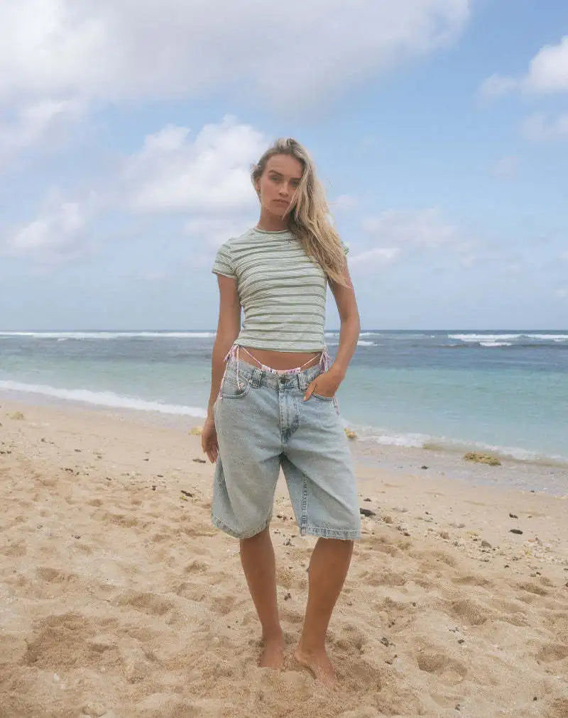 Denim Pant Women Wide Leg Jeans Calf Length Pants High Waist Straight Trousers Y2k Streetwear Mom Jeans Casual Loose Summer Aviola