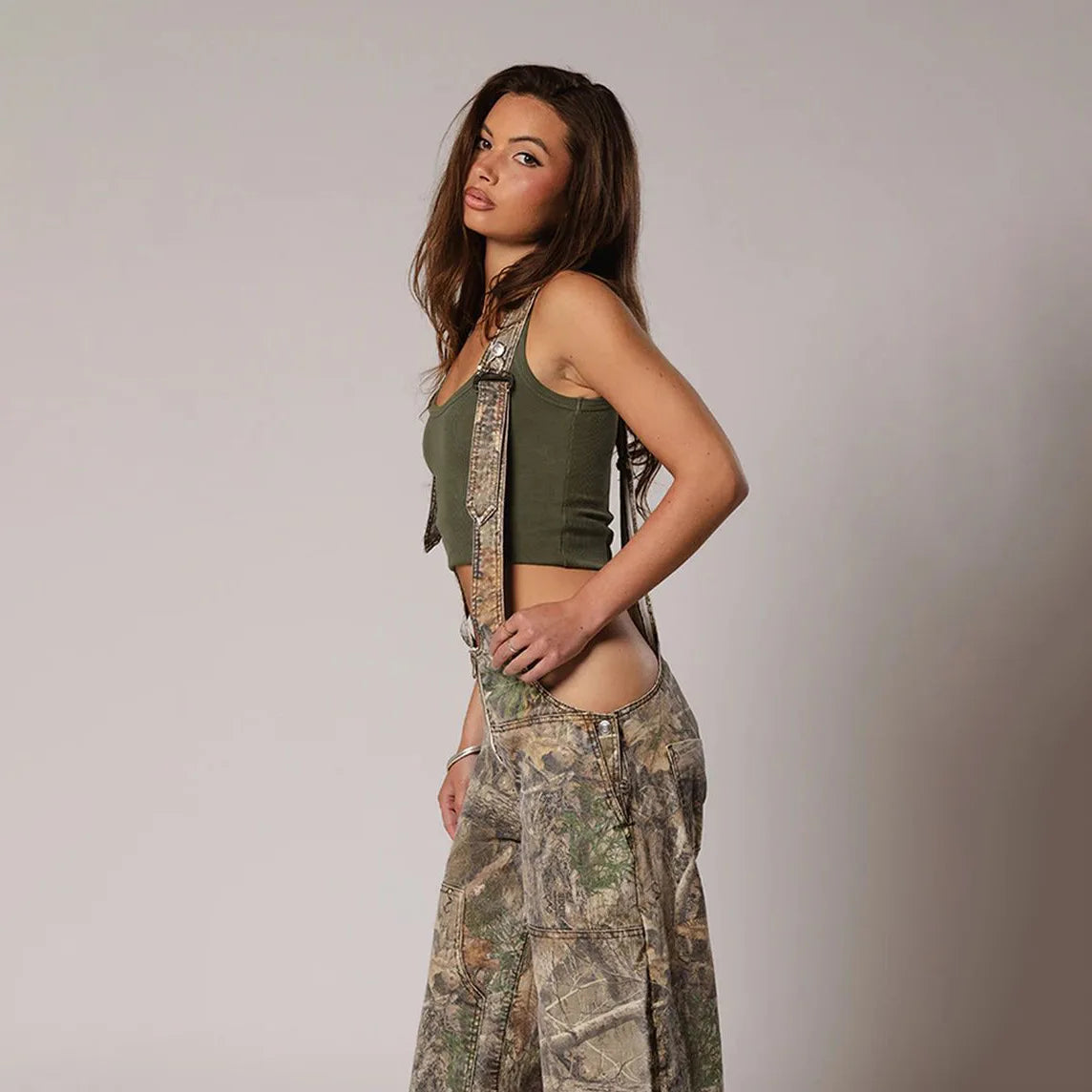 Jumpsuits Women Jeans Overalls Sexy Backless Vintage Full Length Denim Straight Pants Loose Pockets Distressed Washed Casual Aviola