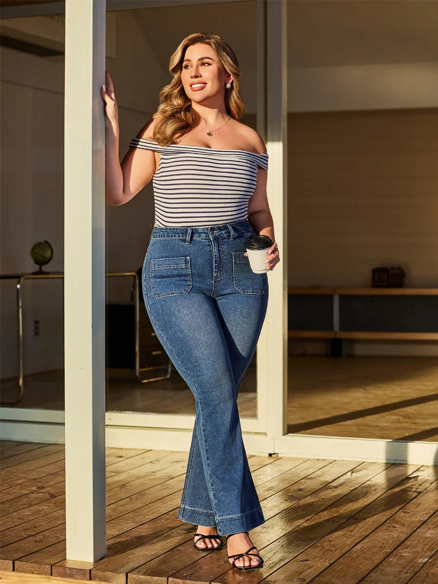 Denim Pant Women Jeans Long Pants High Waist Straight Trousers Y2k Streetwear Casual Party Club Elegant Splice Mom Jeans 2025 Aviola