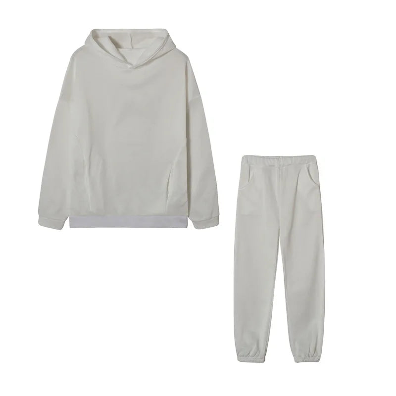 autumn tracksuit outfit set Women Two Piece Set hoodies Hooked Leisure Wide Leg Long Pants Sets Slim Fit Office Ladies Autumn Aviola