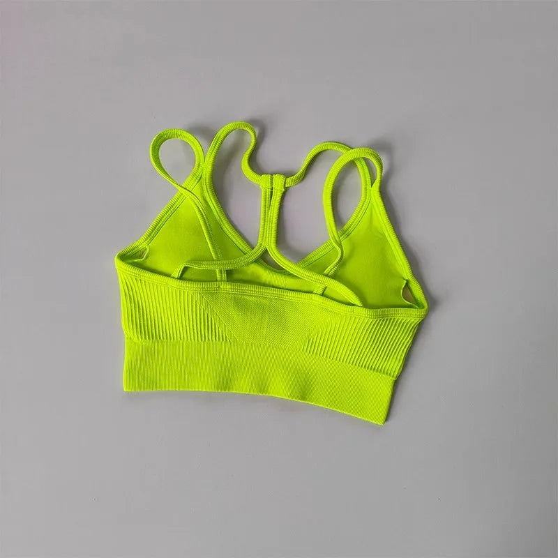Breathable Sports Bra for Women, Shockproof Fitness Tops, Gym Crop Top Brassiere, Push Up Sport Bras, Seamless Yoga Bra Aviola
