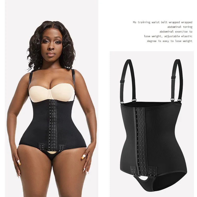1 Piece Solid Seamless Light Shaping Shapewear Bodysuit,Adjustable Tummy Control with Open Crotch, Women's Underwear & Shapewear Aviola