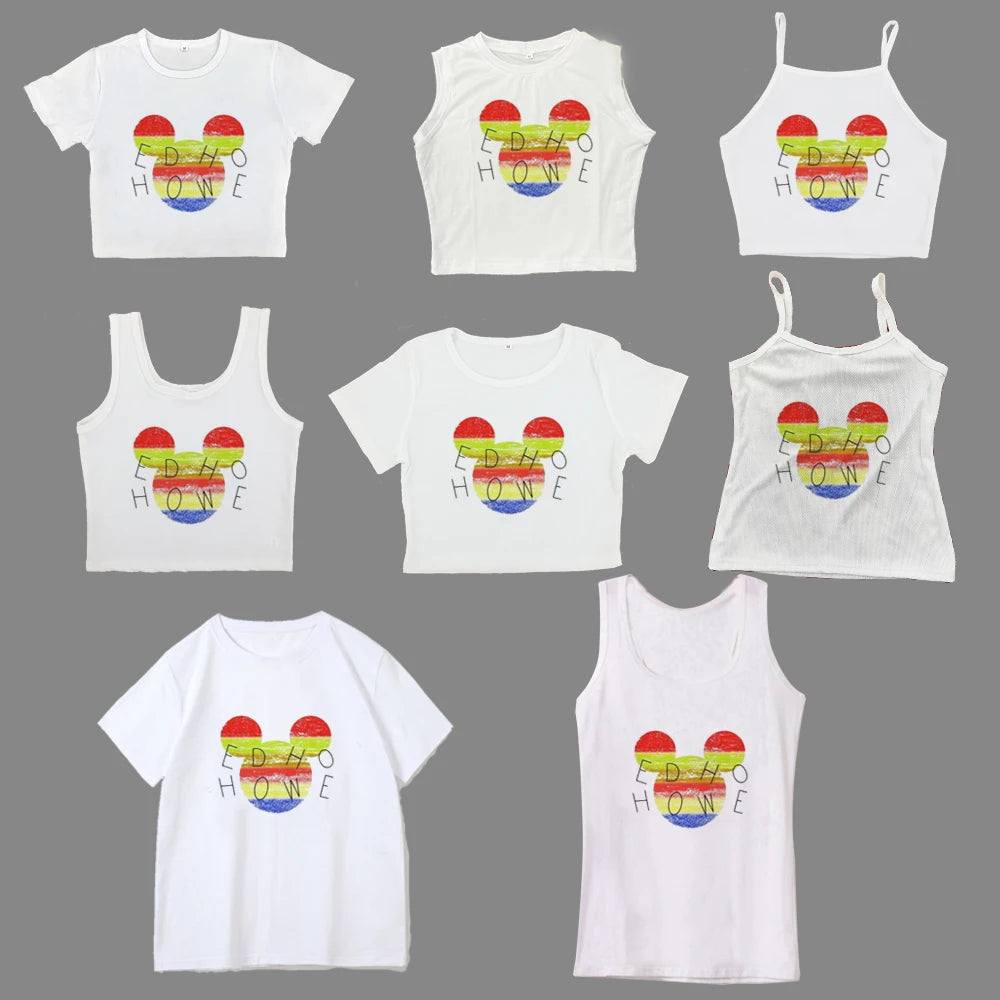 2024 ultra hot Europe and the United States short T-shirt women short sleeve summer new thin loose white shoulder clothes Aviola