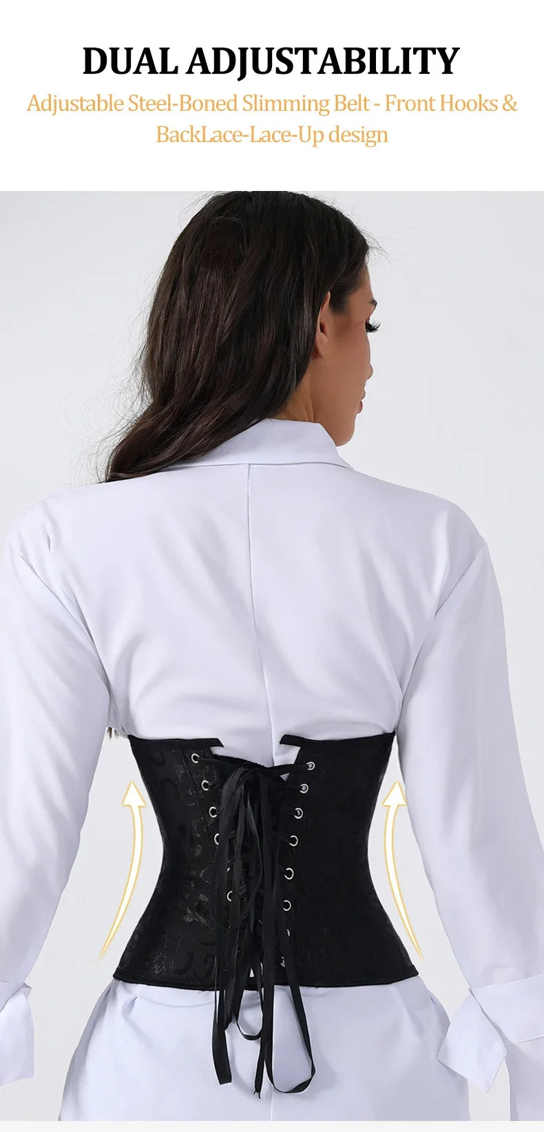 European Style Corset Shapewear Women 3-Row Buckles Waist Trainer Tummy Control Bodice Slimming Bust Lifter Tight Fit Fashion Aviola