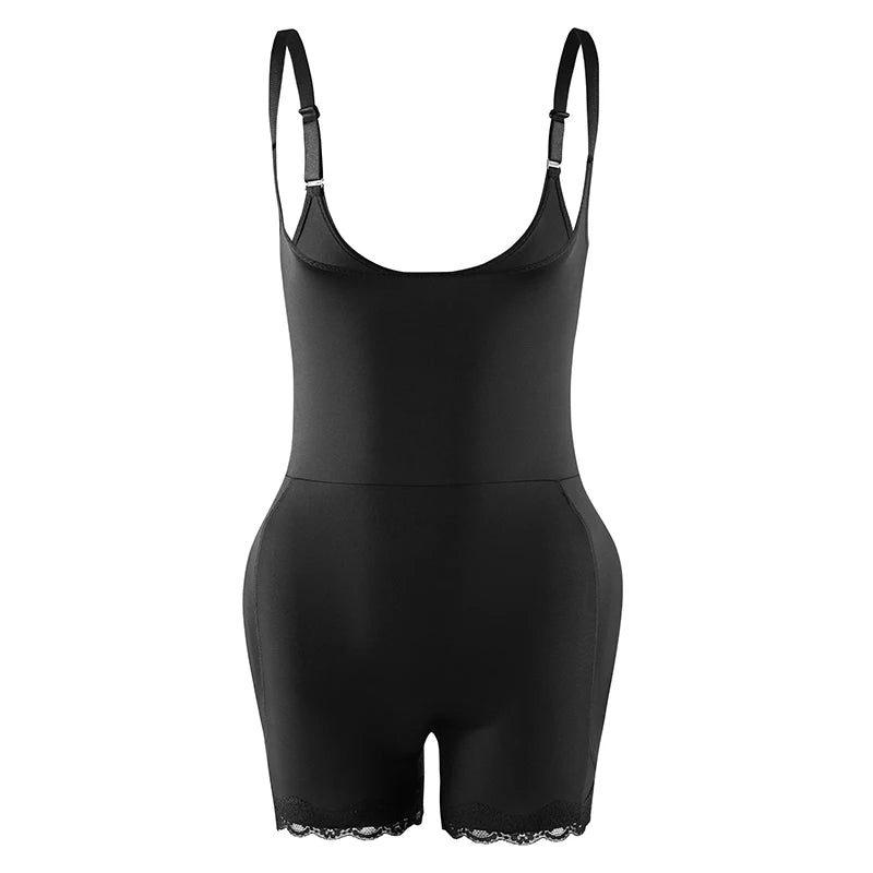 4-Pad Body Shaper Bodysuit for Women Adjustable Strap Tummy Control Shapewear Butt Lifter Hip Enhancer Slimming Waist Cincher Aviola