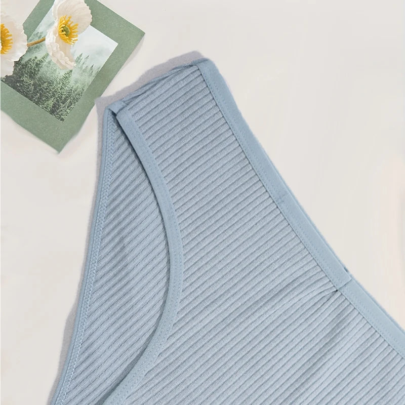 5PCS Women's Low Waist Underwear - Soft, Elastic Hip Underwear with Knitted Details, Breathable COTTON Blend, S-XXL Size Aviola
