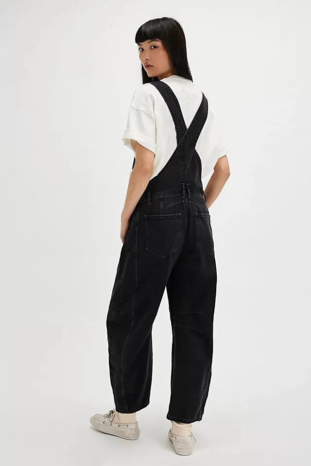 Jeans Women Denim Cargo Pants Wide Leg Long Pant Jumpsuit Y2k Streetwear Button Pocket Casual Straight Trousers Overalls Aviola
