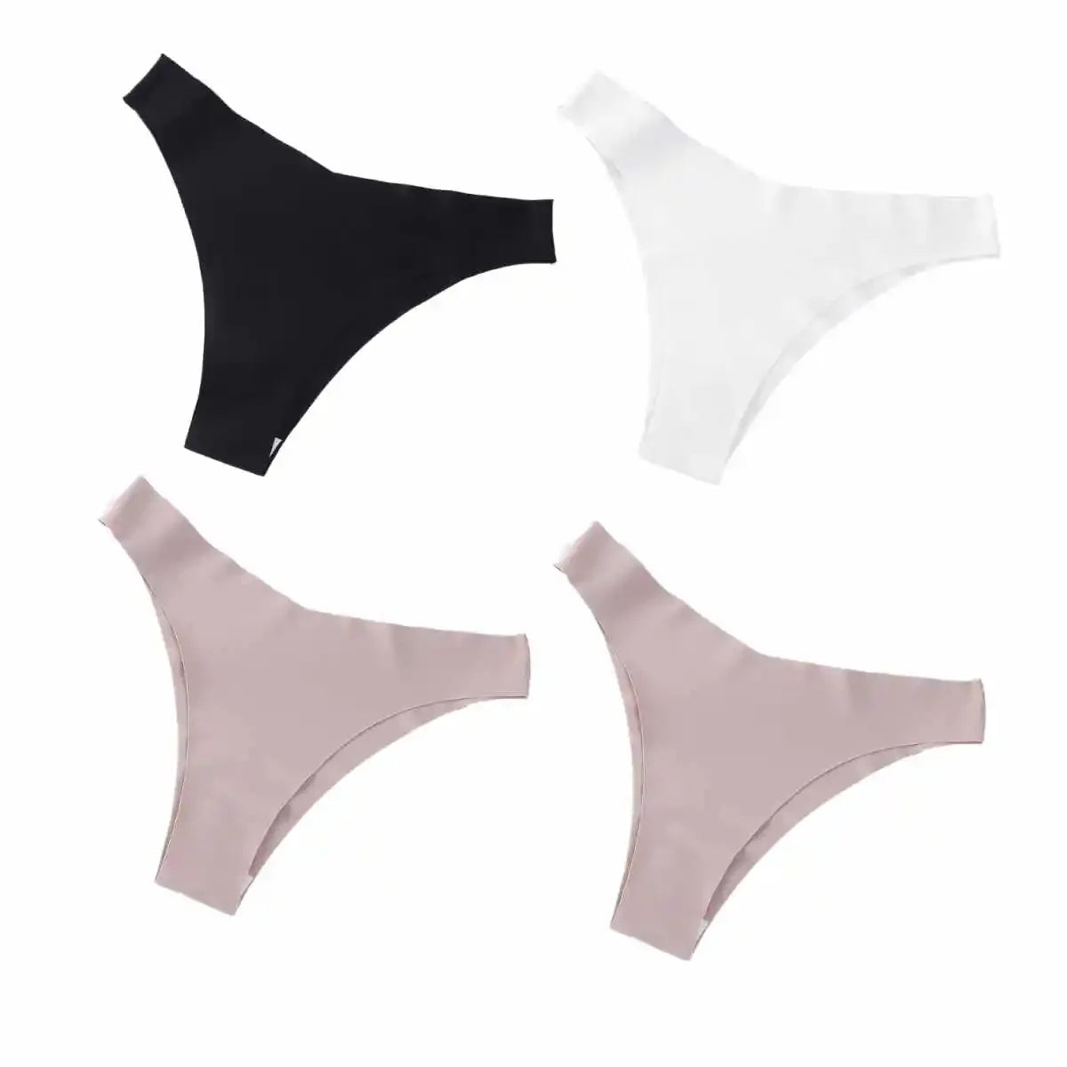 4Pcs/Set Seamless Panties Women Low Rise V-Shaped Briefs Ice Silky Quick-Drying Sport Female Underpants Underwear Aviola