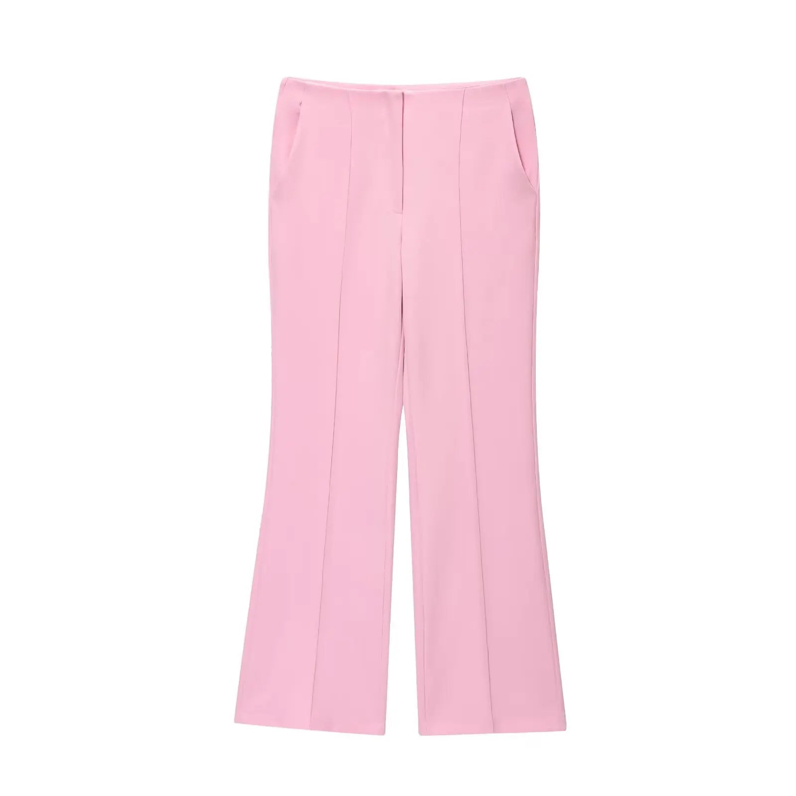 Elegant High Waist Slim Flared Pants Set with round Neck Sleeveless Vest Top And Short Skirt Hem for Women Aviola