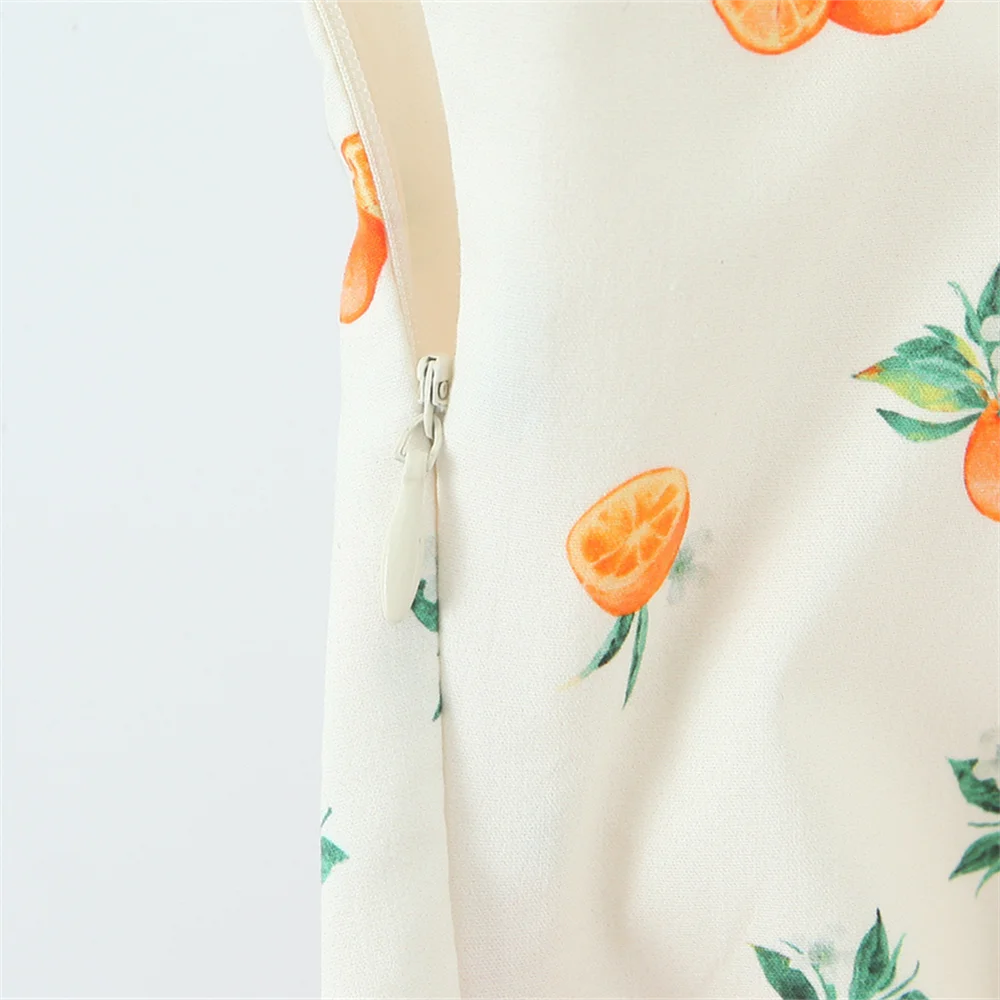 BM&MD&ZA2025fruit print suspender skirt loose simple casual versatile daily dress summer new women's clothing Aviola