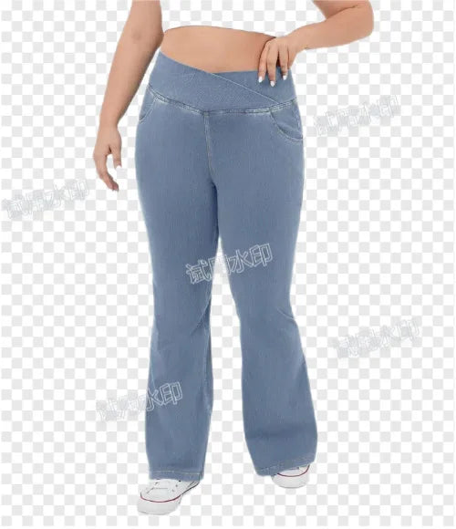 Denim Pant Women Jeans Long Flare Pants Slim Mom Jeans High Waist Yoga Trousers Y2k Streetwear Elegant Splice Sexy Work 2025 Aviola