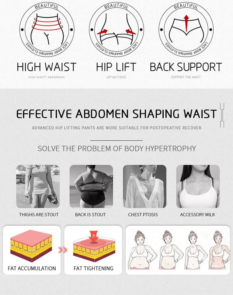 Cuff Tummy Trainer for Women Control Panties Booty Pulling Underwear Body Shaper Waist Trainer Corset Body Shapewear Plus Size Aviola