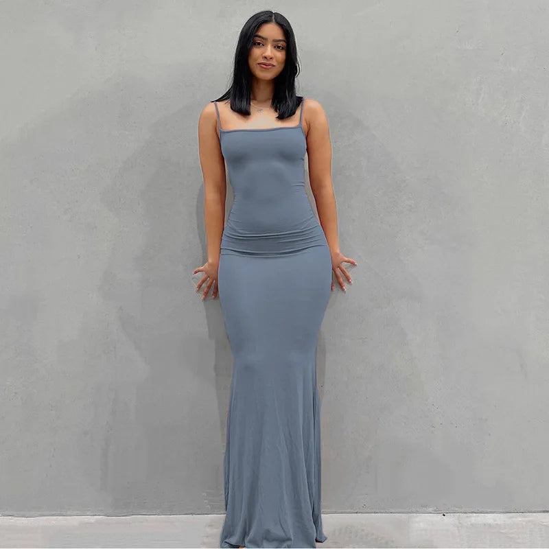 Y2K summer casual style Japanese and Korean casual women's suspender style collarless dress dress Aviola