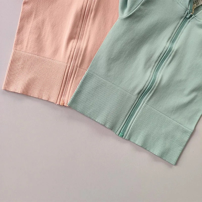 2022 Women Hoodie Sports Jacket Long Sleeve Yoga Shirt Winter Gym Top Running Coats Zipper Jacket  Fitness Clothing Top Aviola
