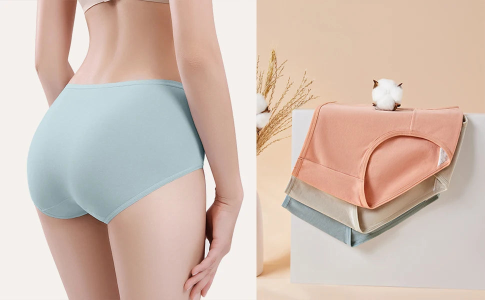 3pcs/Set M-XXXL Women Cotton Briefs Comfortable Soft Breathable Elastic Underwear Soft Ladies Panties Aviola
