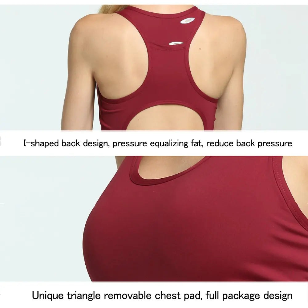 Solid Color Sports Bra Breathable Back Pocket Mobile Phone Yoga Shockproof Women Fitness Gym Running Bra Aviola